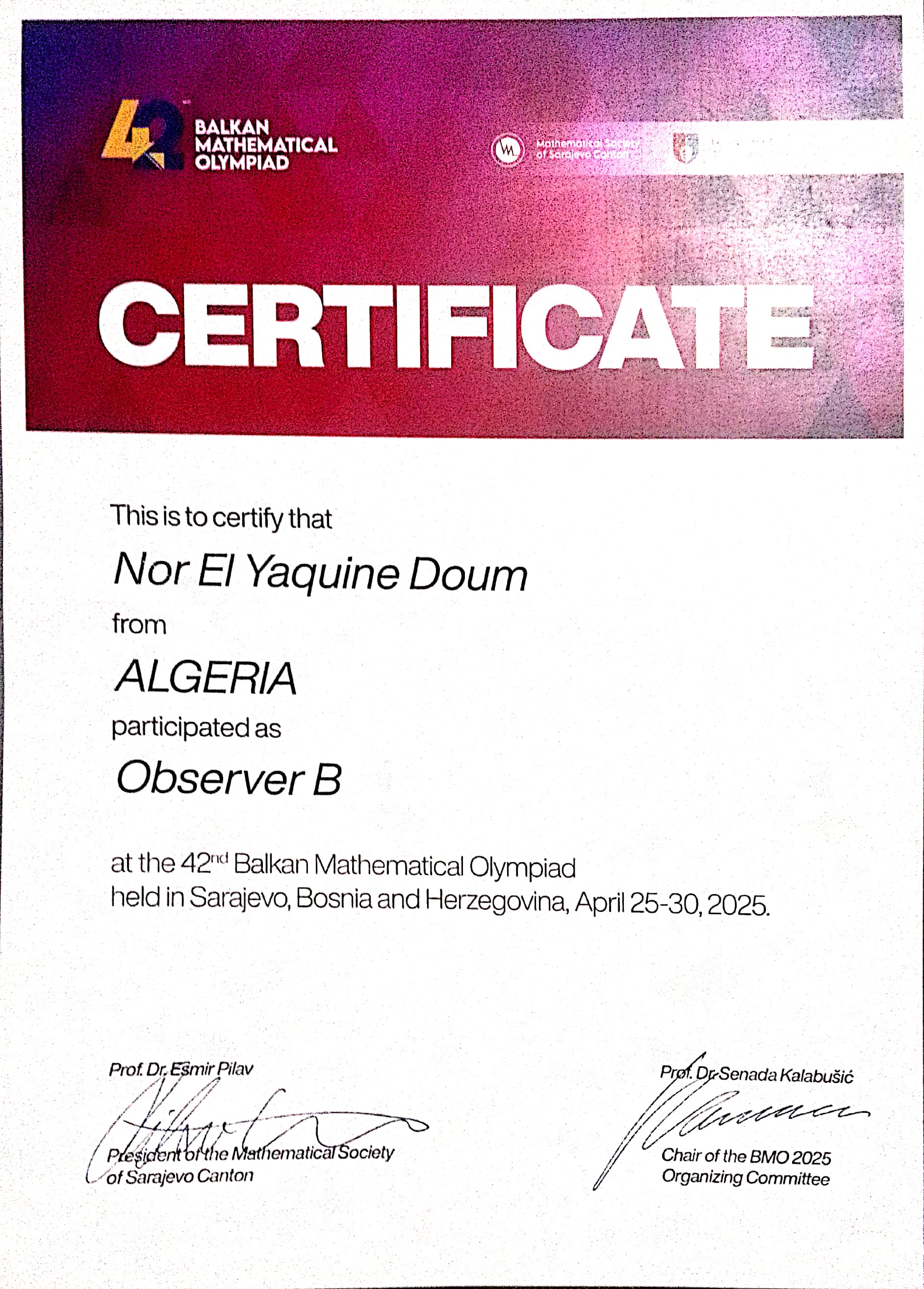 Certificate 3